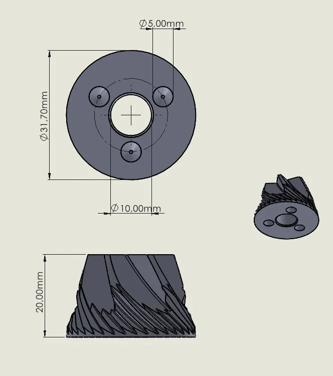 Mó para Filtrados Italmill 32mm, Bravito