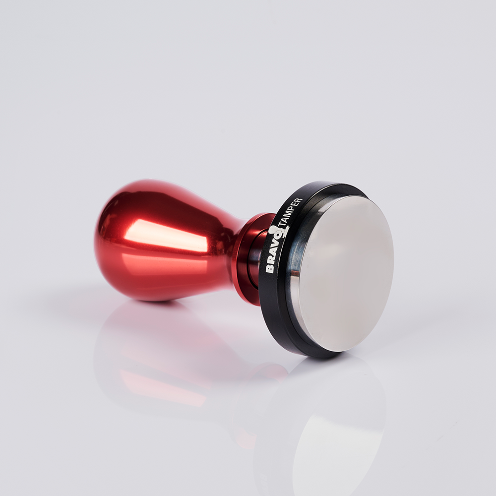 Tamper Bravo com Punho de Alumínio | Vermelho